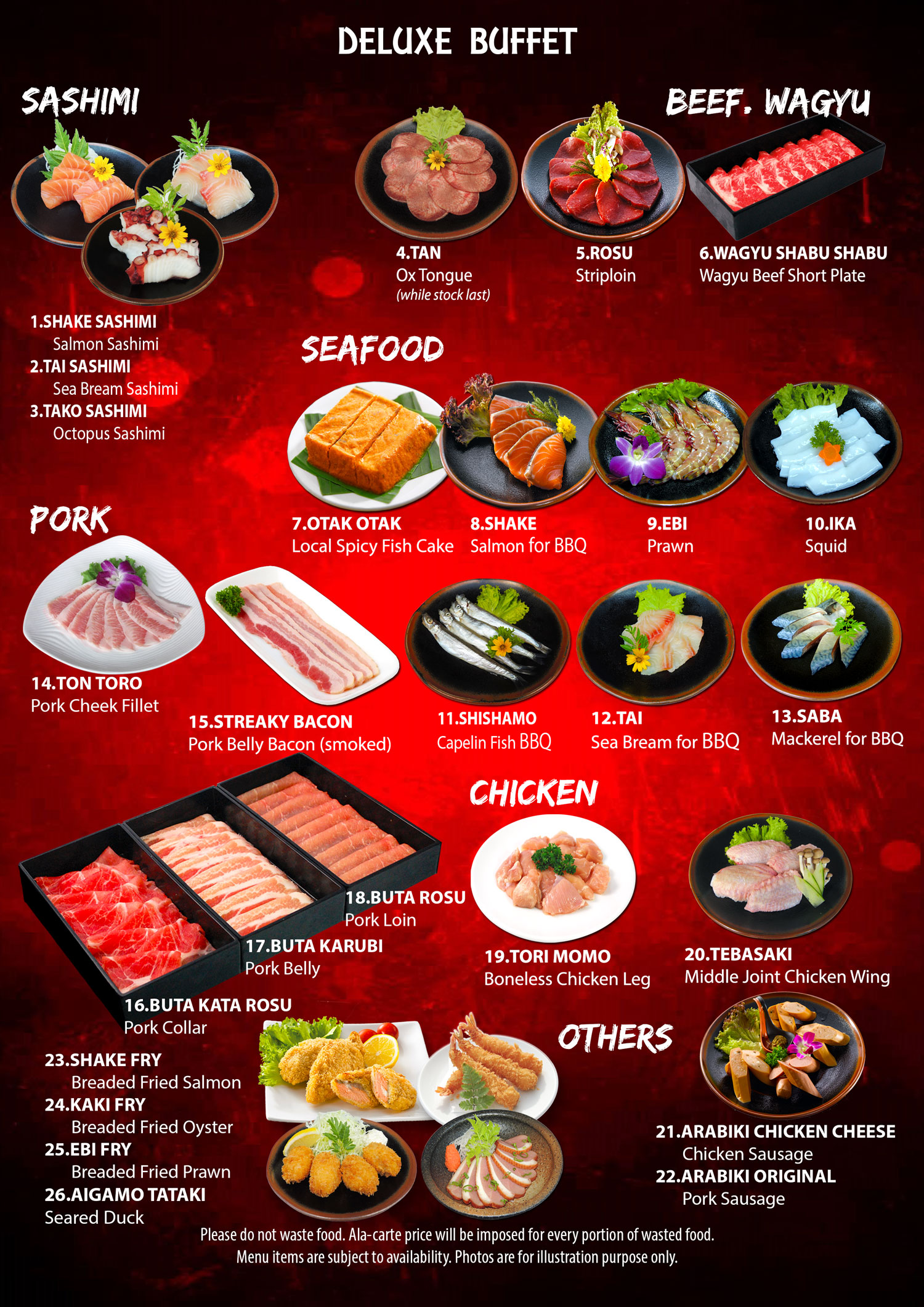 Asian Café Hibachi Menu